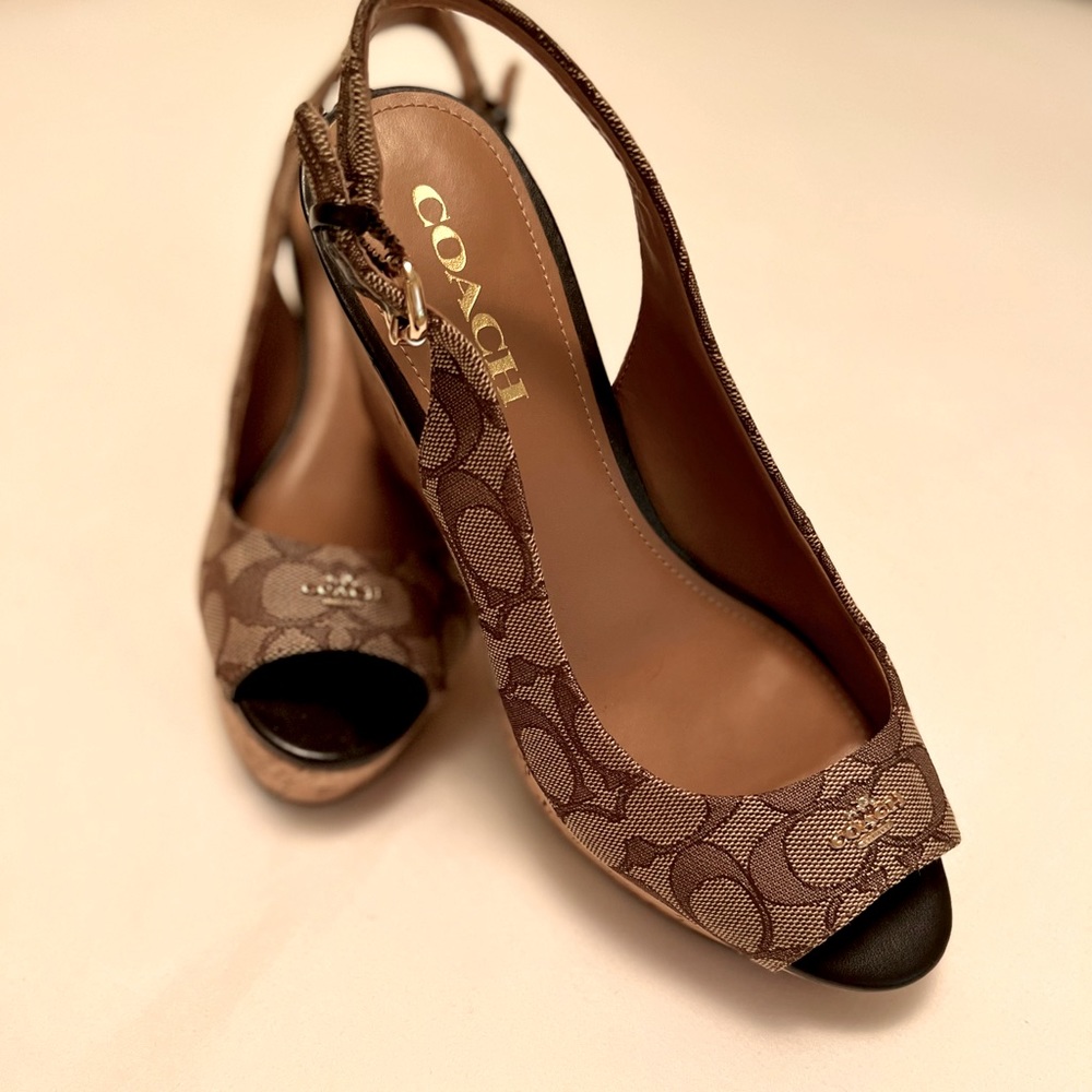 Coach Ferry Platform Wedge Sandal 8.5